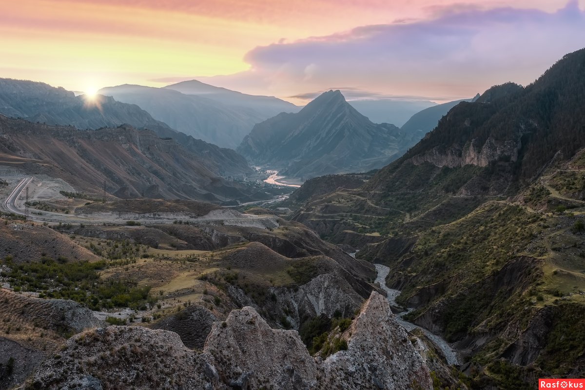 Рассвет в горах Дагестана