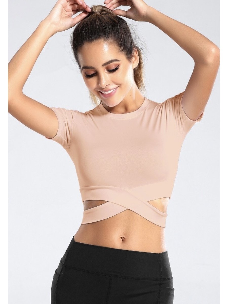 Спортивный укороченный топ