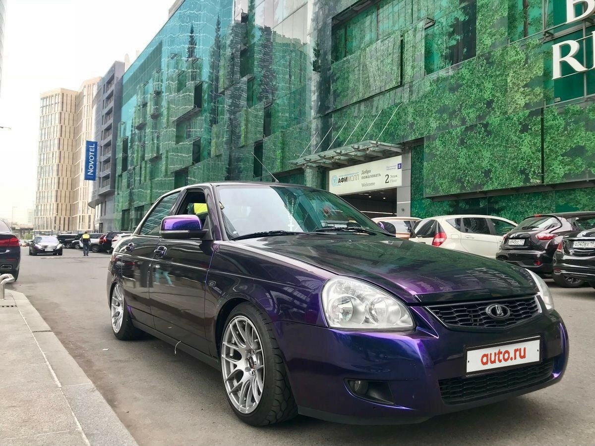 Баклажановая Приора седан