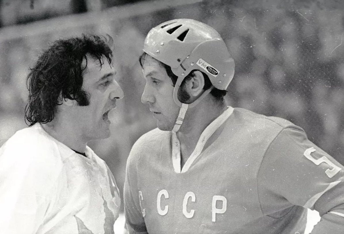 Фил Эспозито и Александр Рагулин (1974 год)