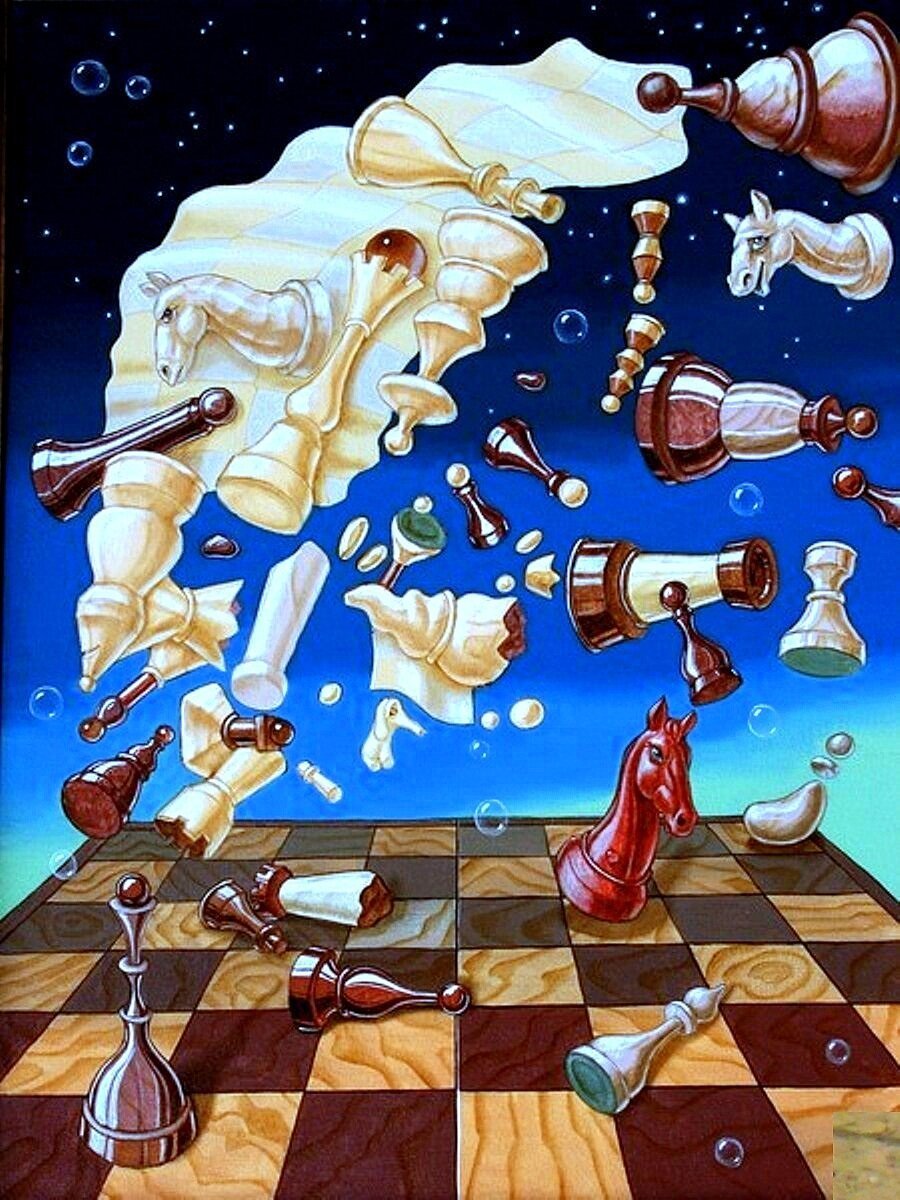 Шахматная живопись шахмат Виктор Молев