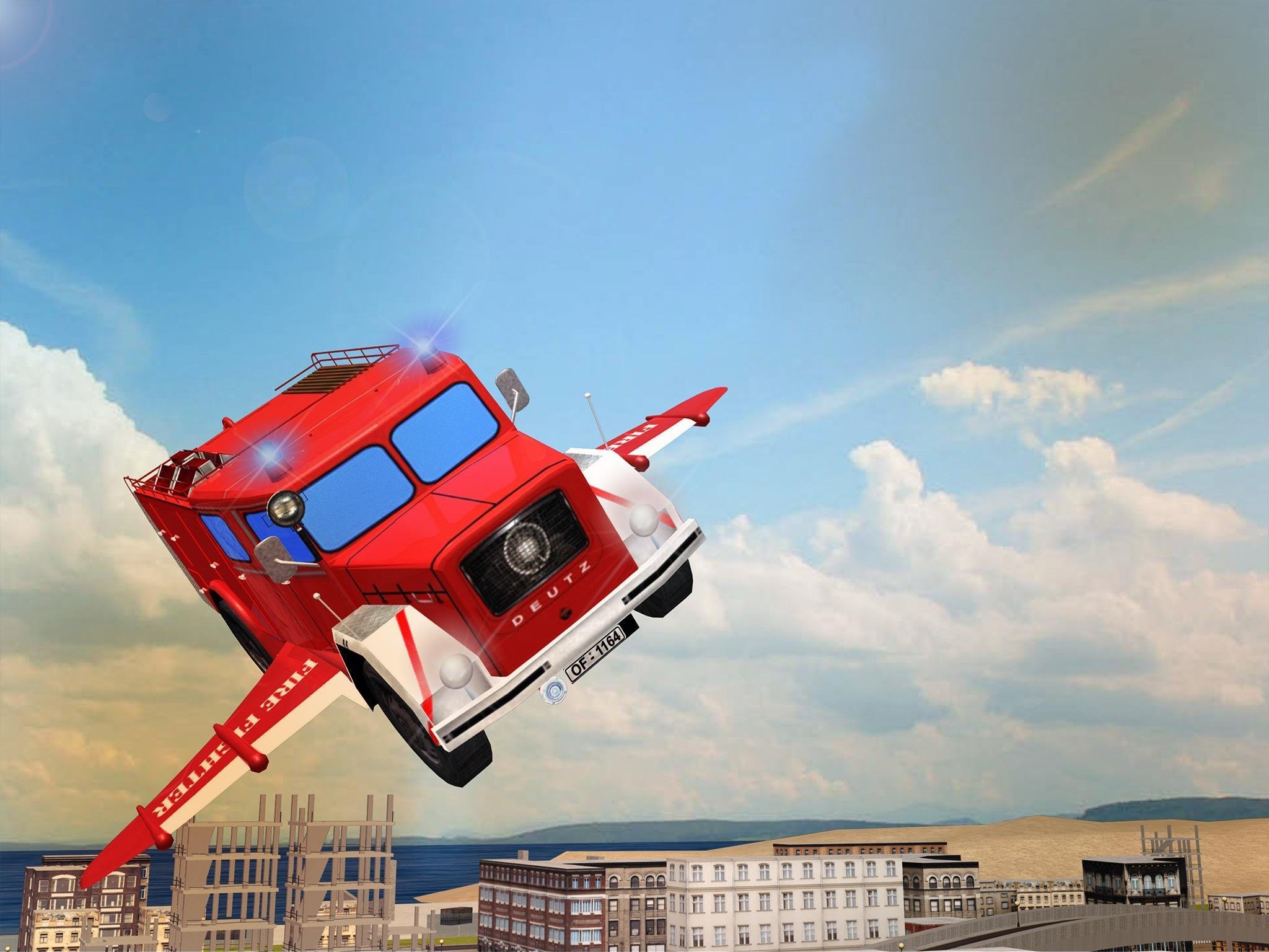 Включи машины летают. Летающая машина. Летающая пожарная машина. Пожарная машина будущего. Летающий грузовик.