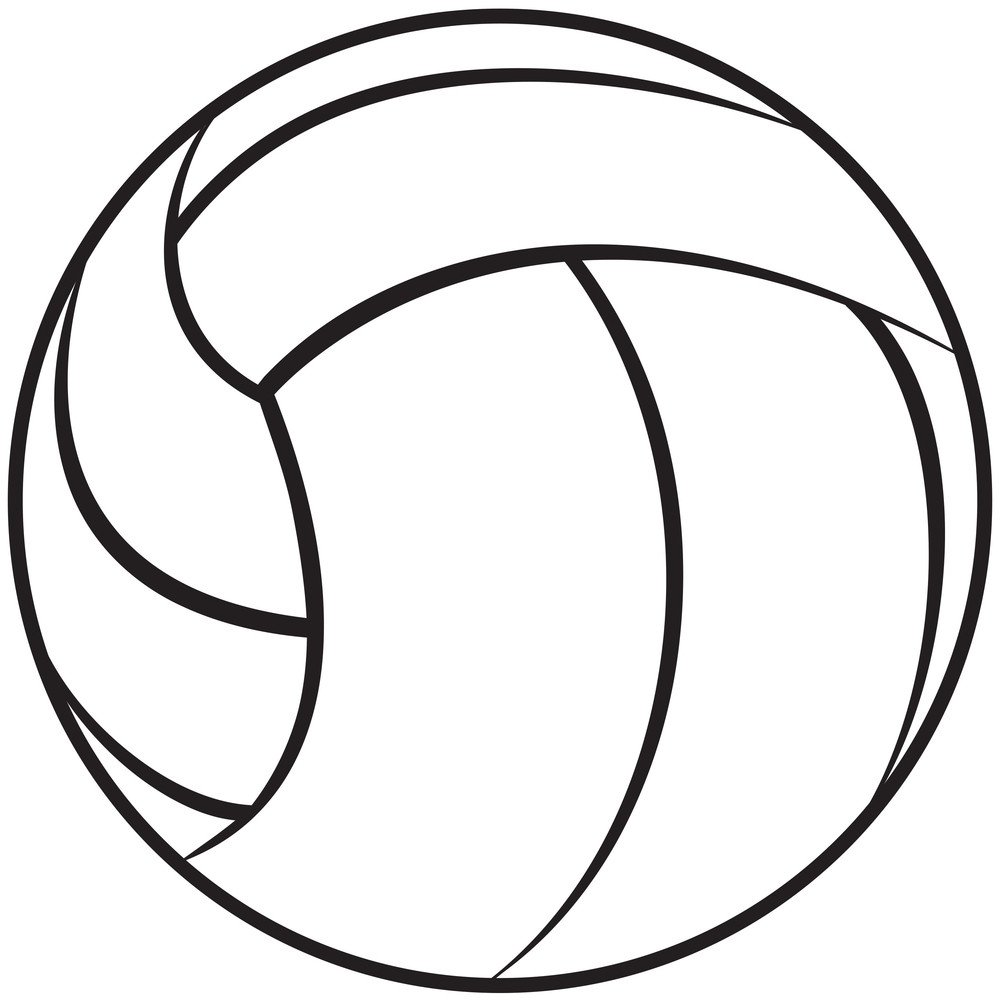 Волейбольный мяч контур