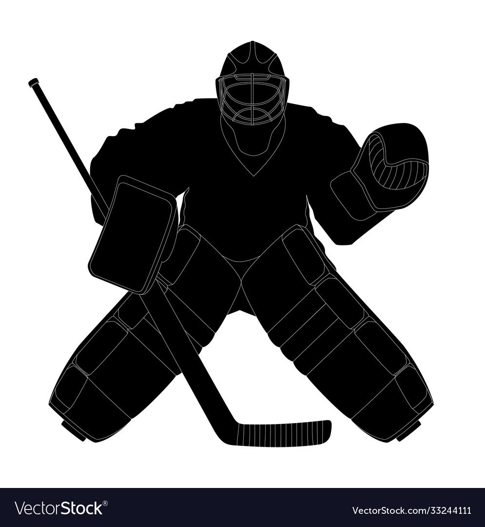 Хоккеист рисунок для срисовки