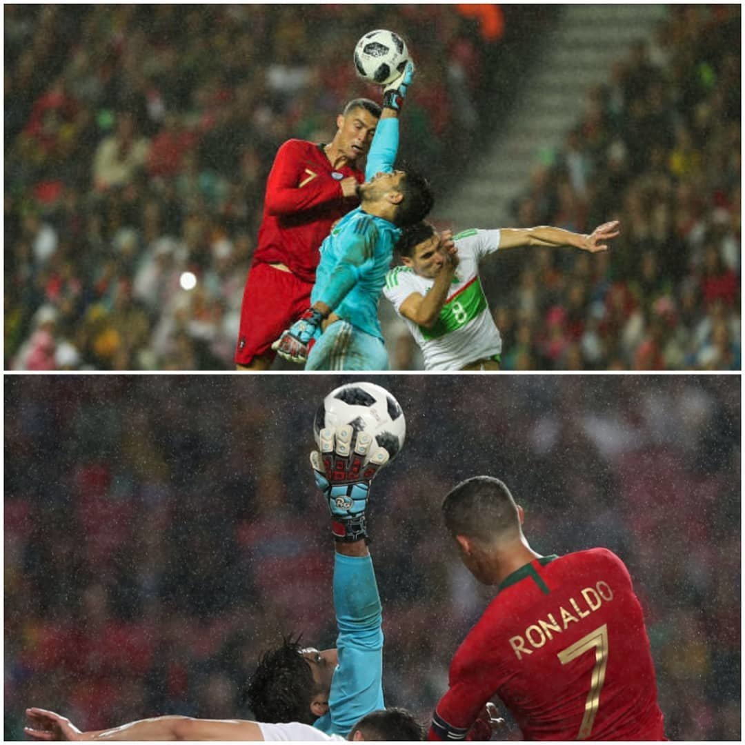 Роналдо Криштиану прыжок