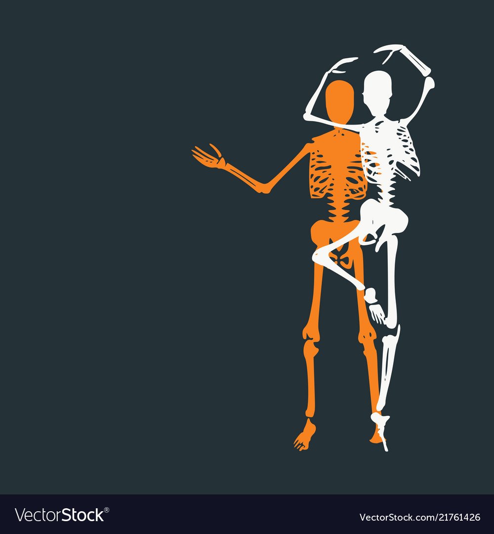 Хэллоуин танцы скелетов