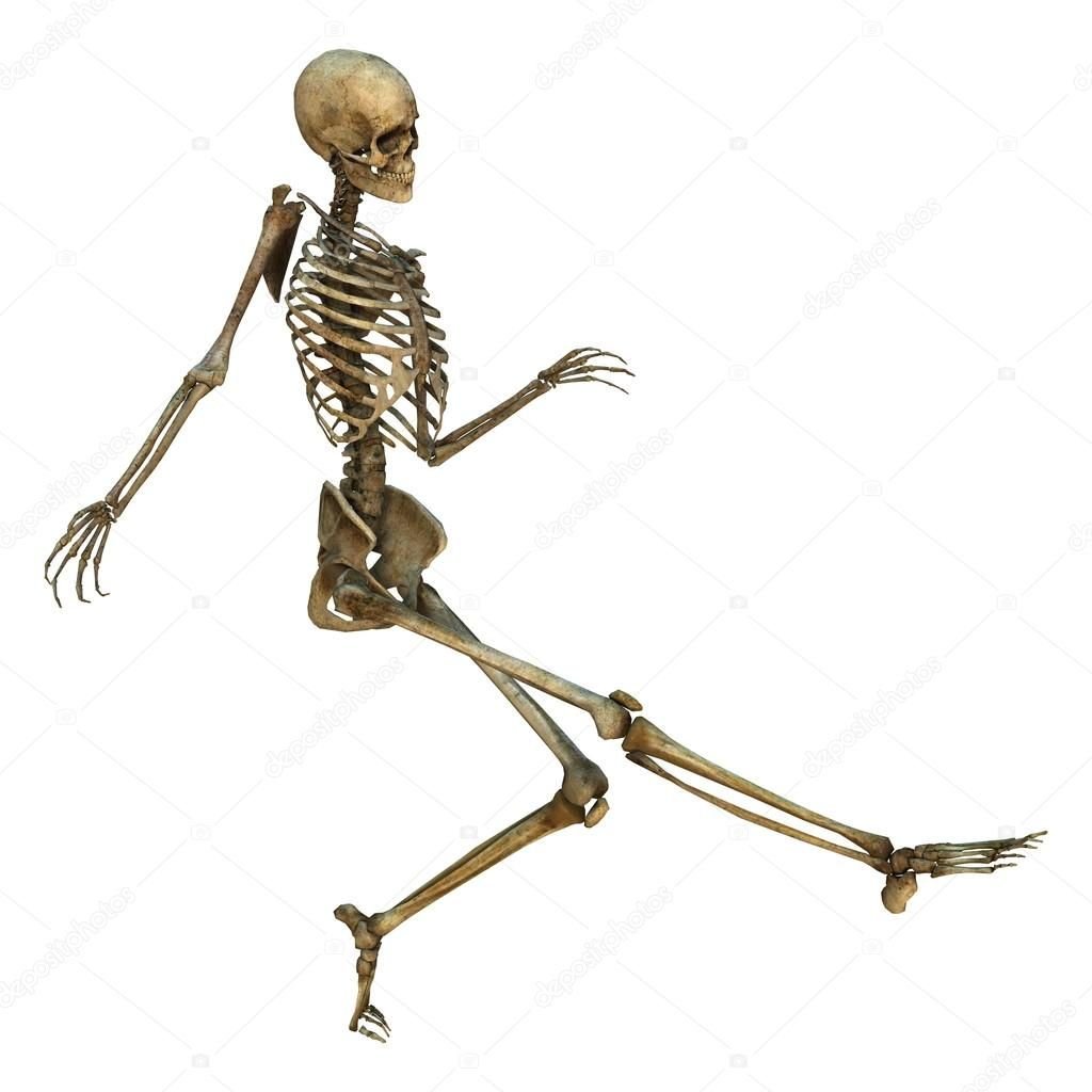 Танцующий скелет эскиз