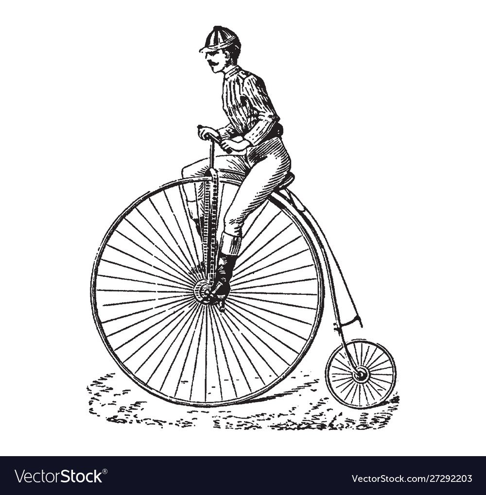 Древний одноколесный велосипед