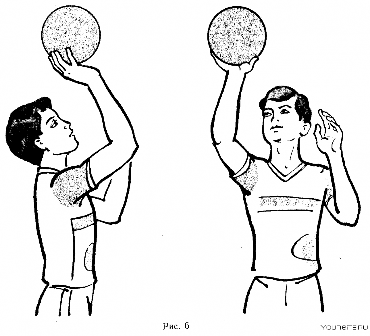 Передача мяча сверху двумя руками в волейболе