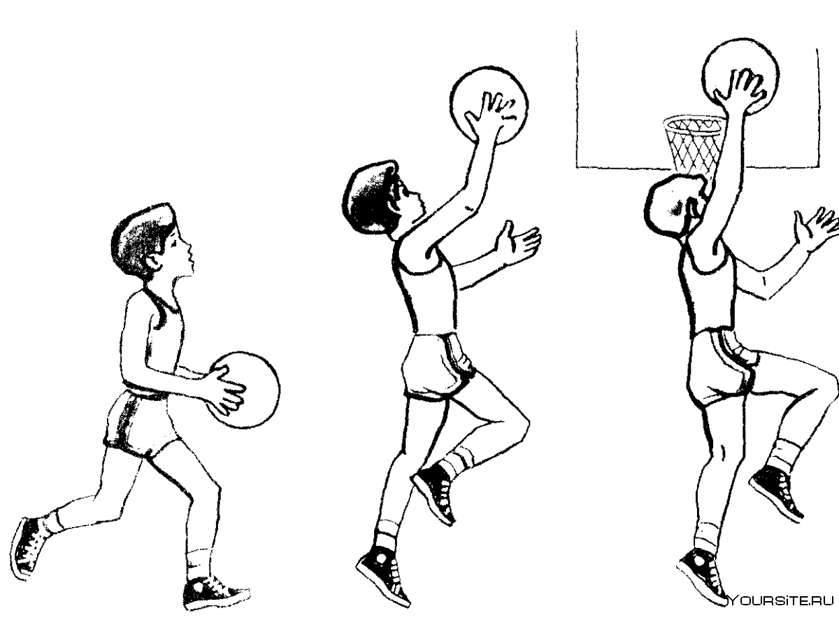Техника броска мяча в движении в баскетболе
