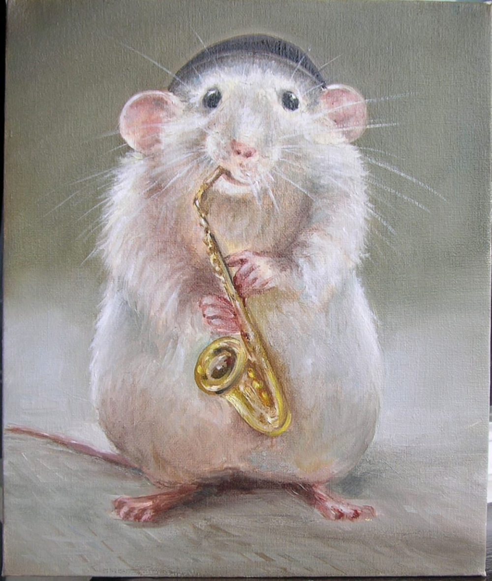 Хомяк со скрипкой. Ялпачек Леви художник крысы. Крысы в живописи. Крыса арт. Крыса картина.