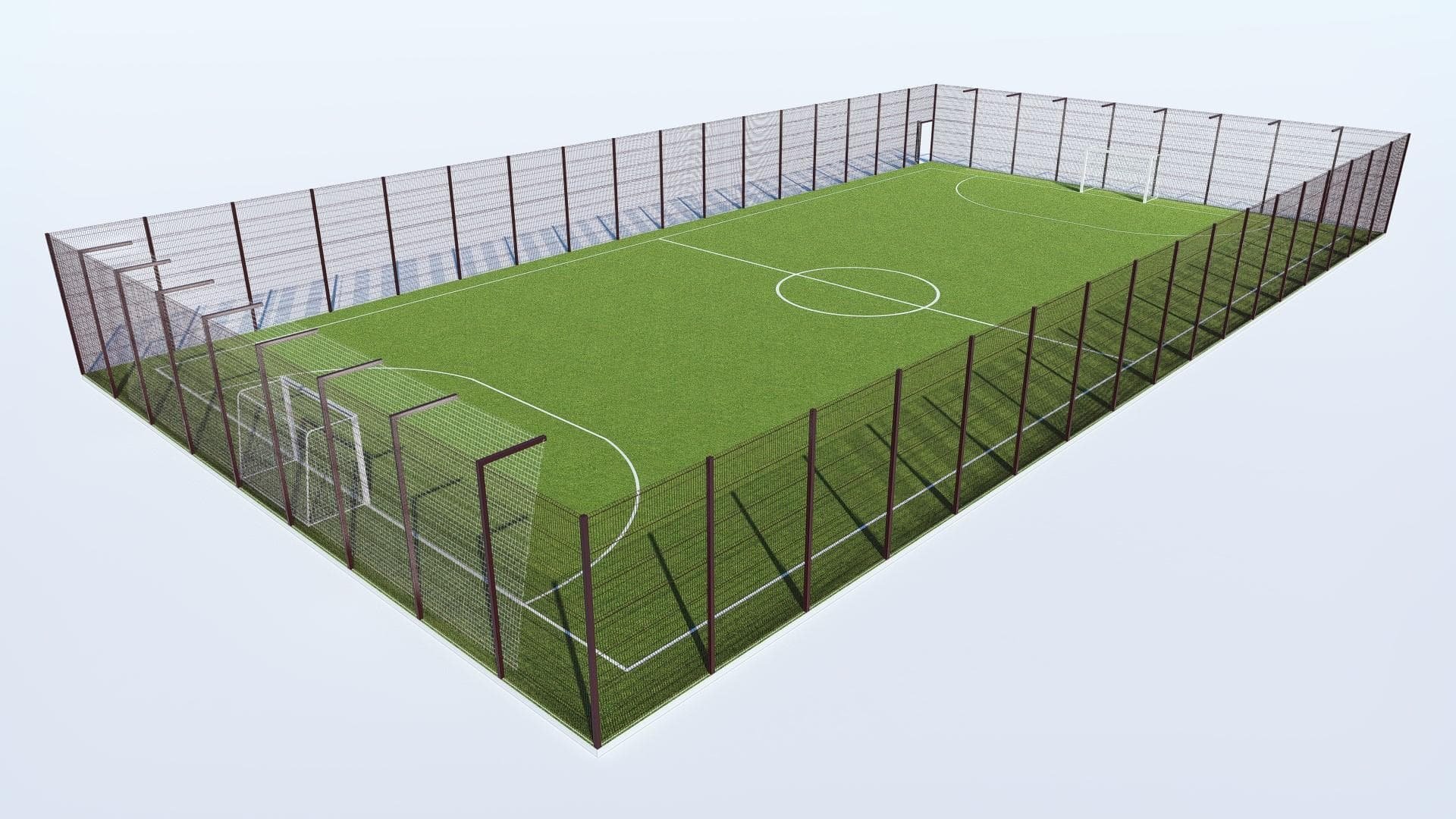 Футбольное поле имеет форму. Мини футбольное поле 40х20 размер. Гасительная сетка для спортивных площадок. Гасительная сетка для футбольного поля. Площадка для мини футбола.