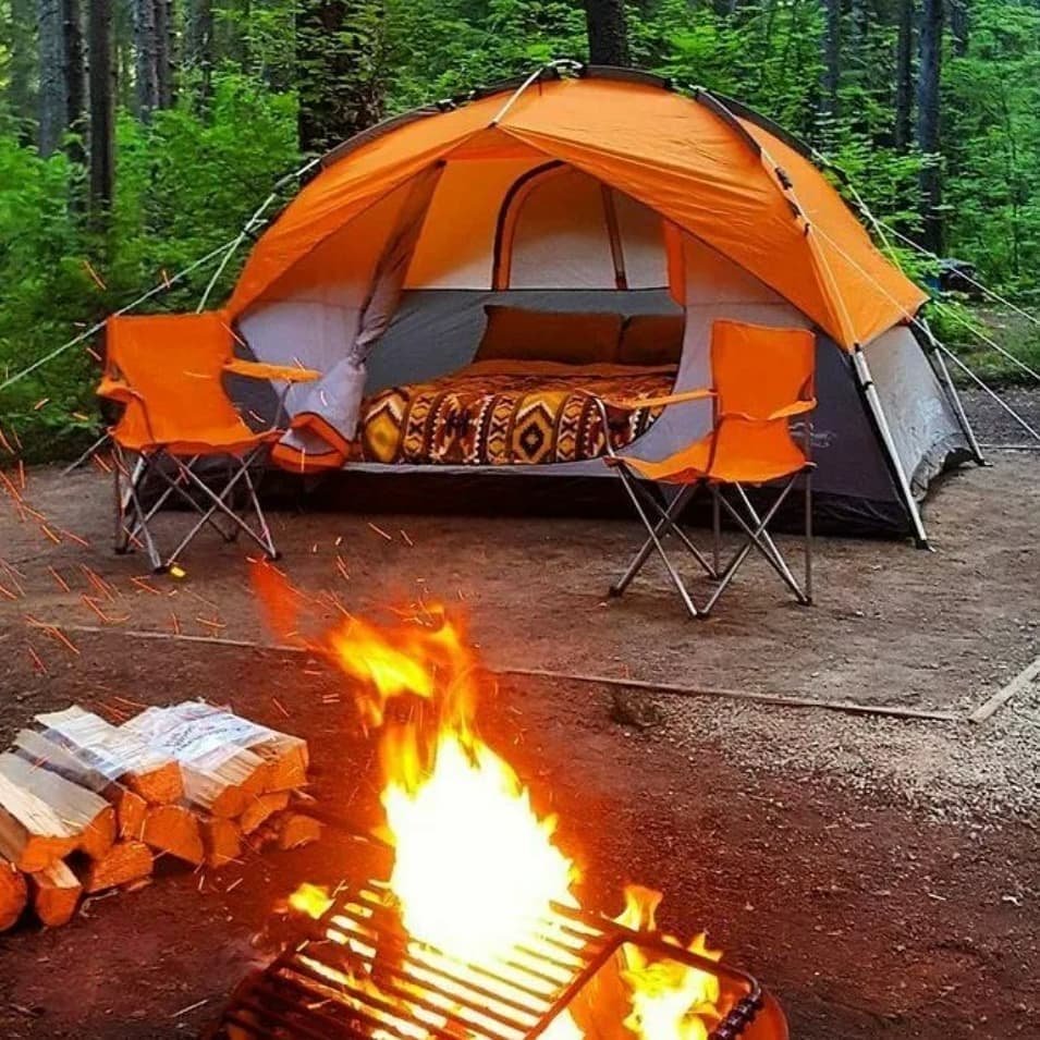 Кемпинг на байкале с палатками