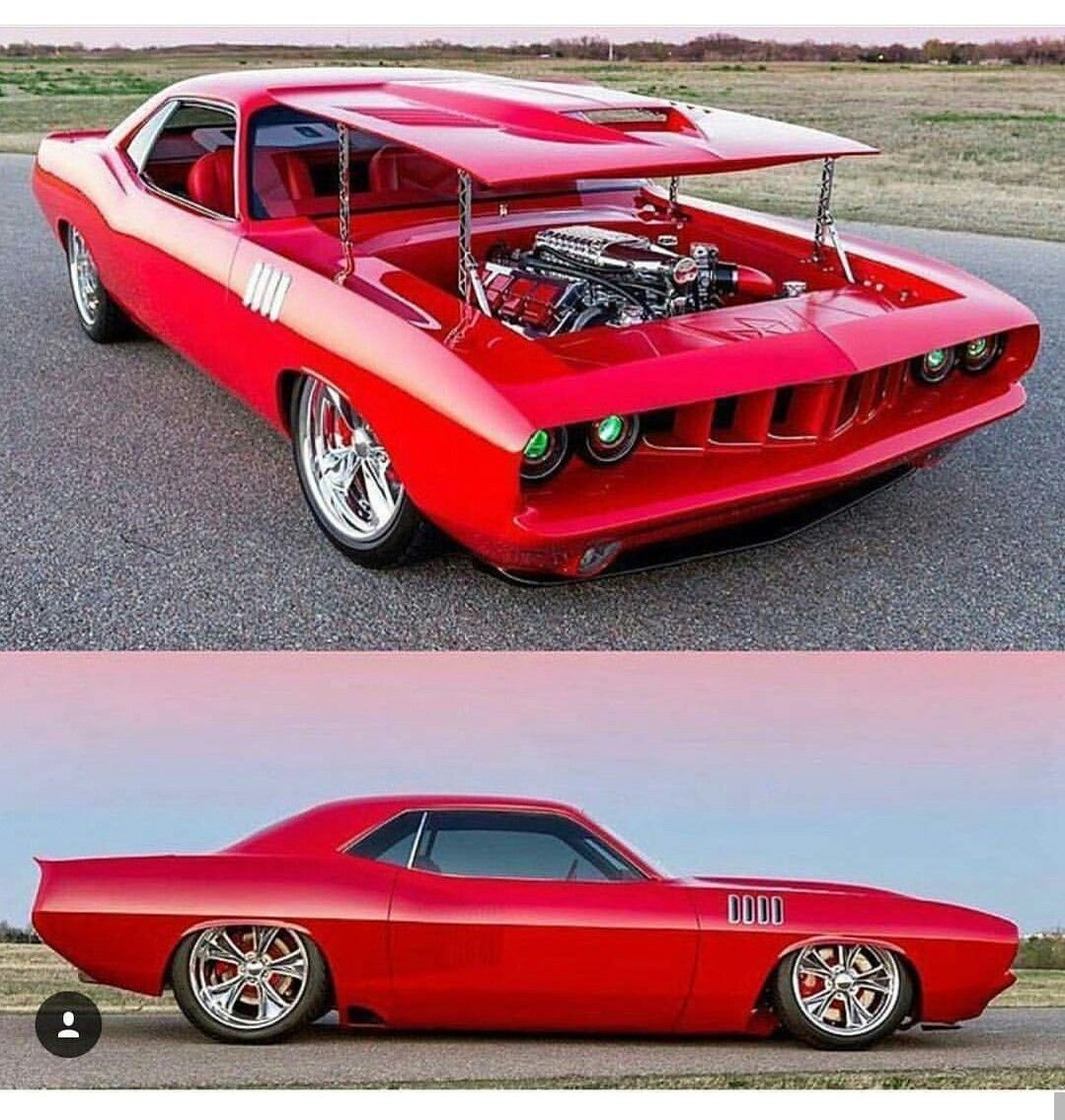 Красный Plymouth Hemi CUDA 70