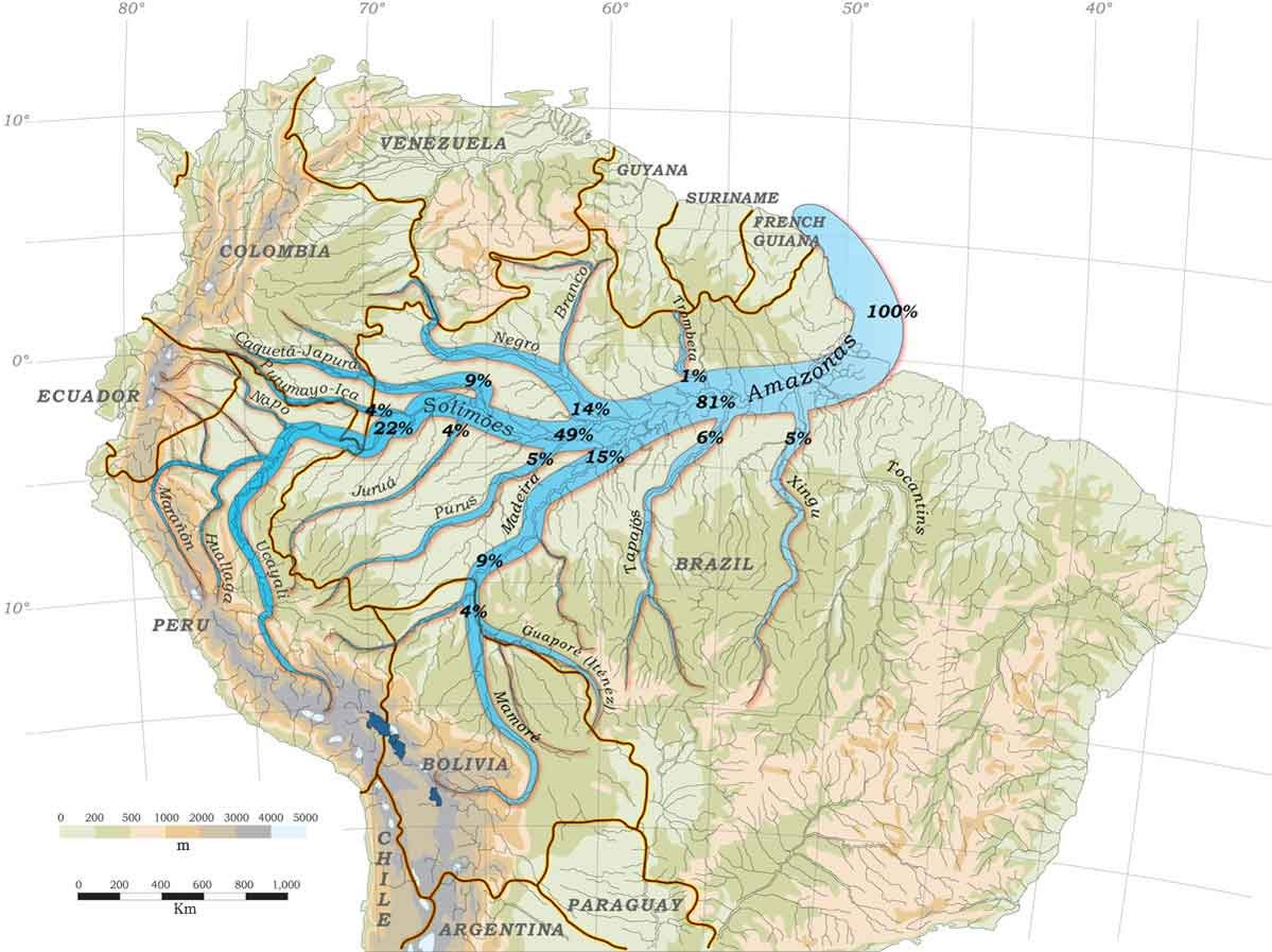 Бассейн реки Амазонка притоки