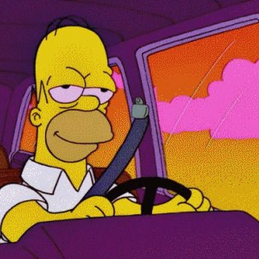 Барт симпсон на машине