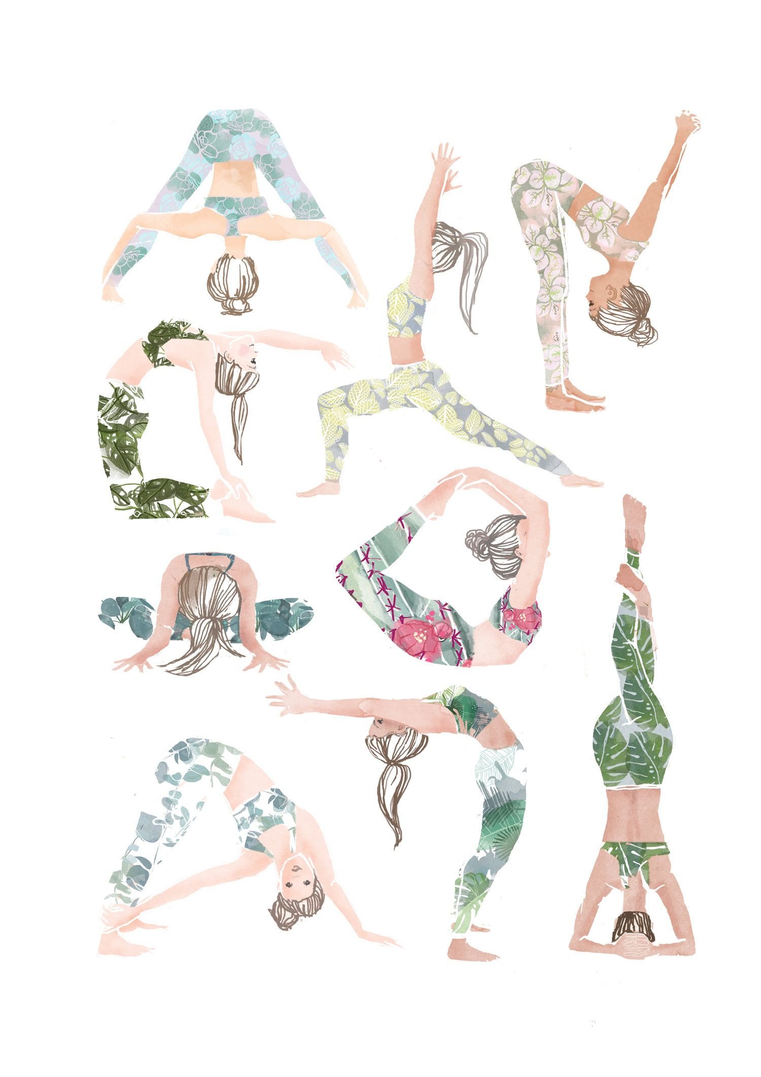 Позы йоги рисунки
