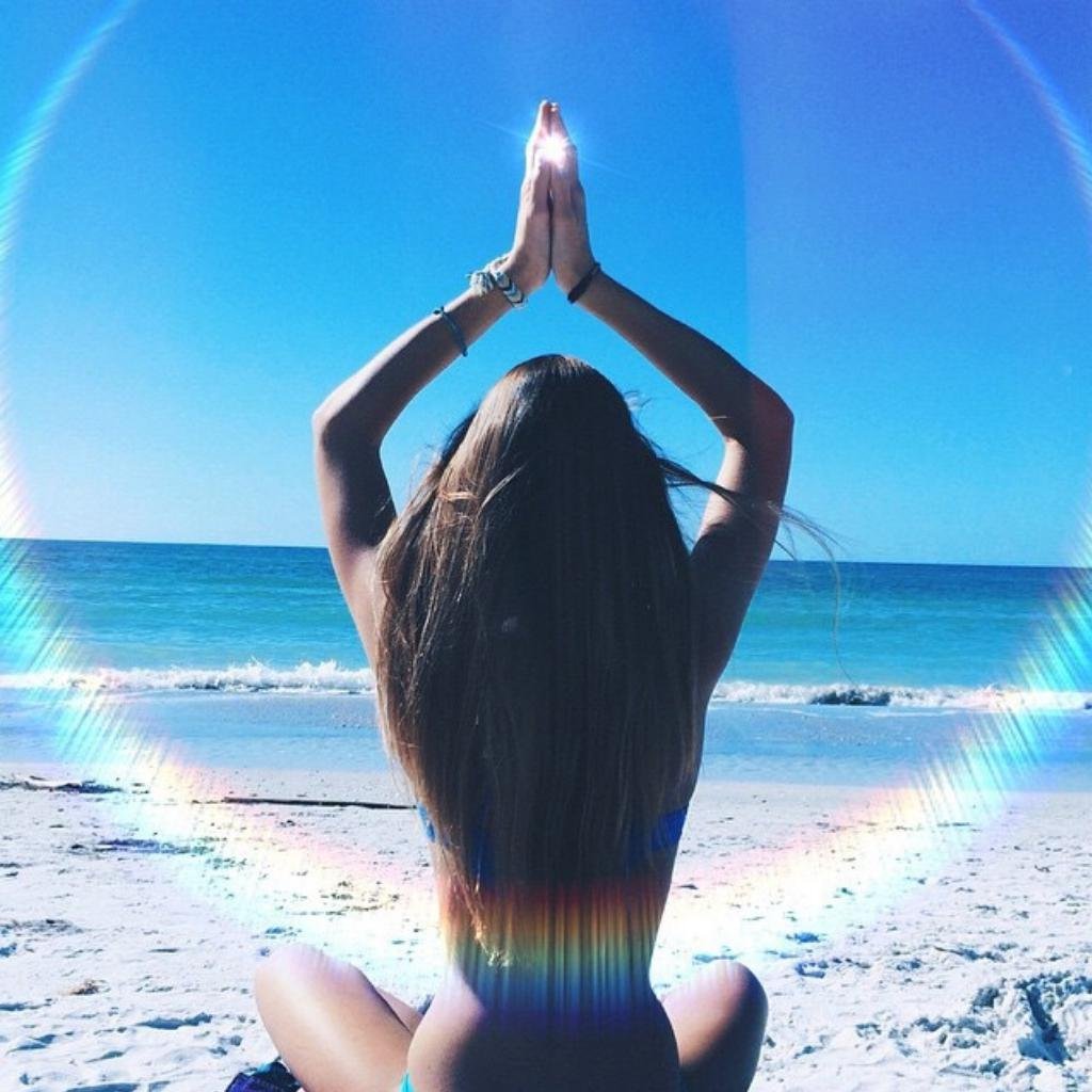 Пляж море девушка спиной Instagram
