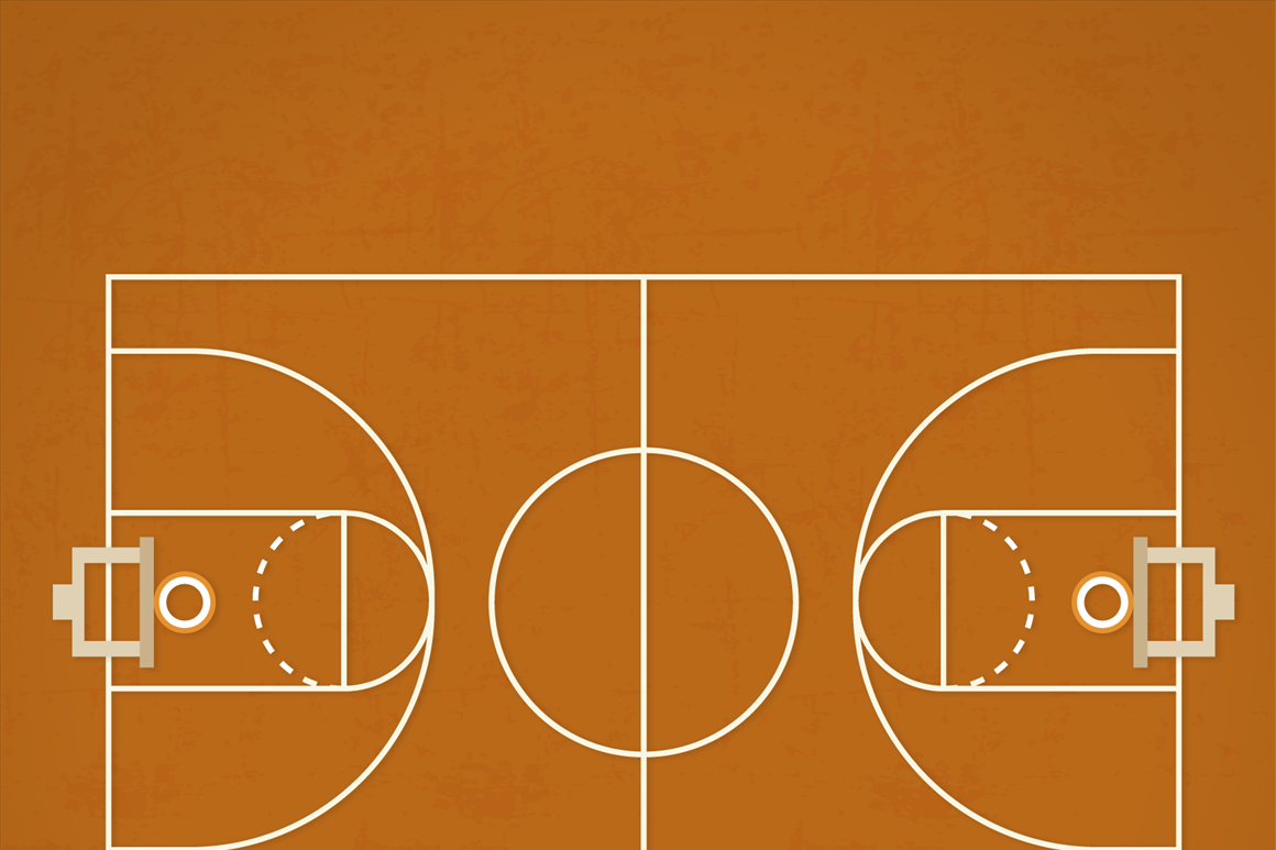 Баскетбольное поле сверху