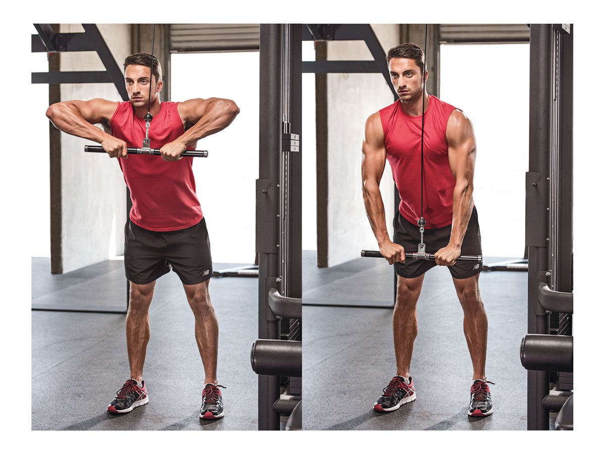 Сведение лопаток в кроссовере