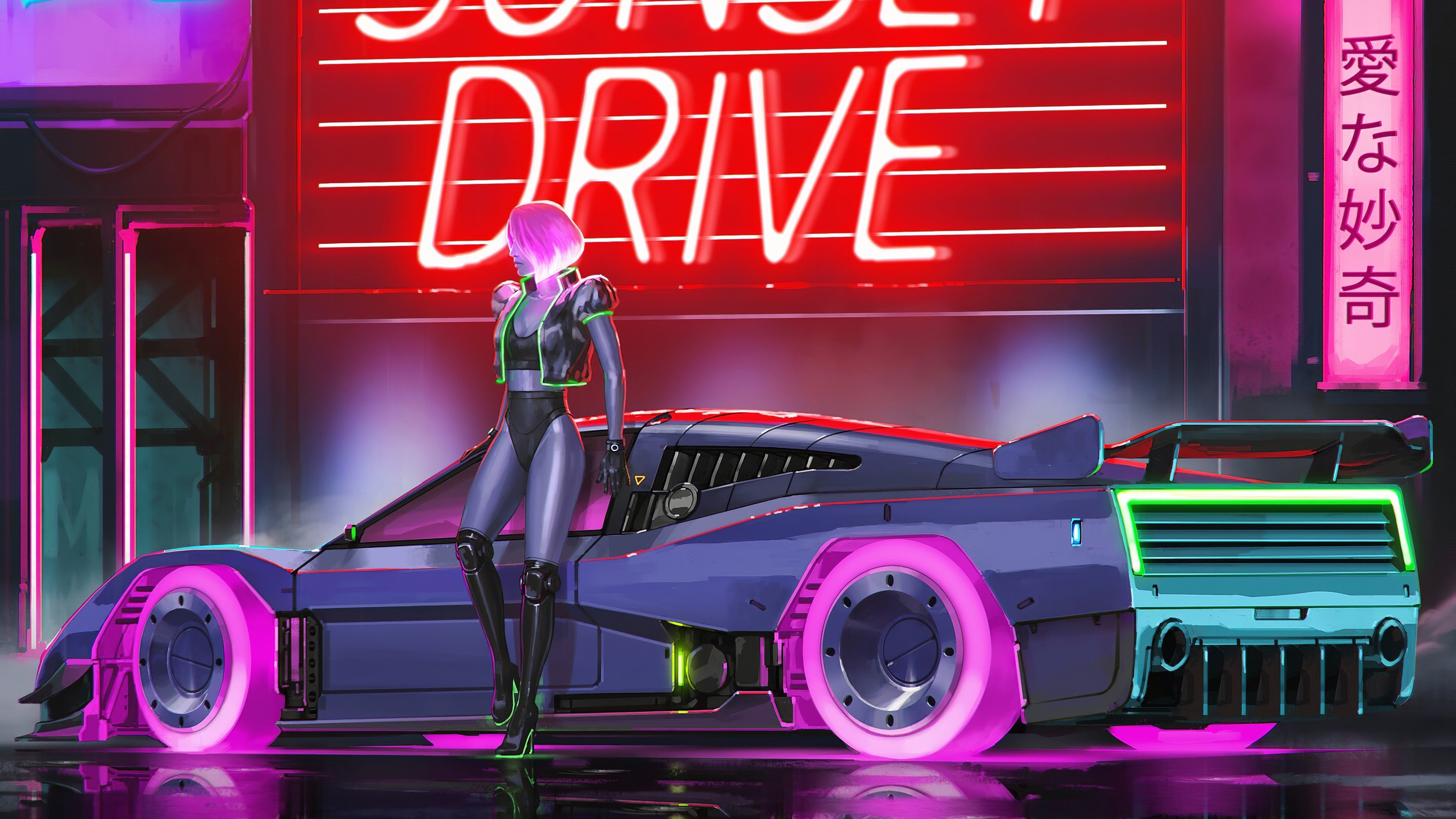 Neon flytron cyberpunk racer фото 103