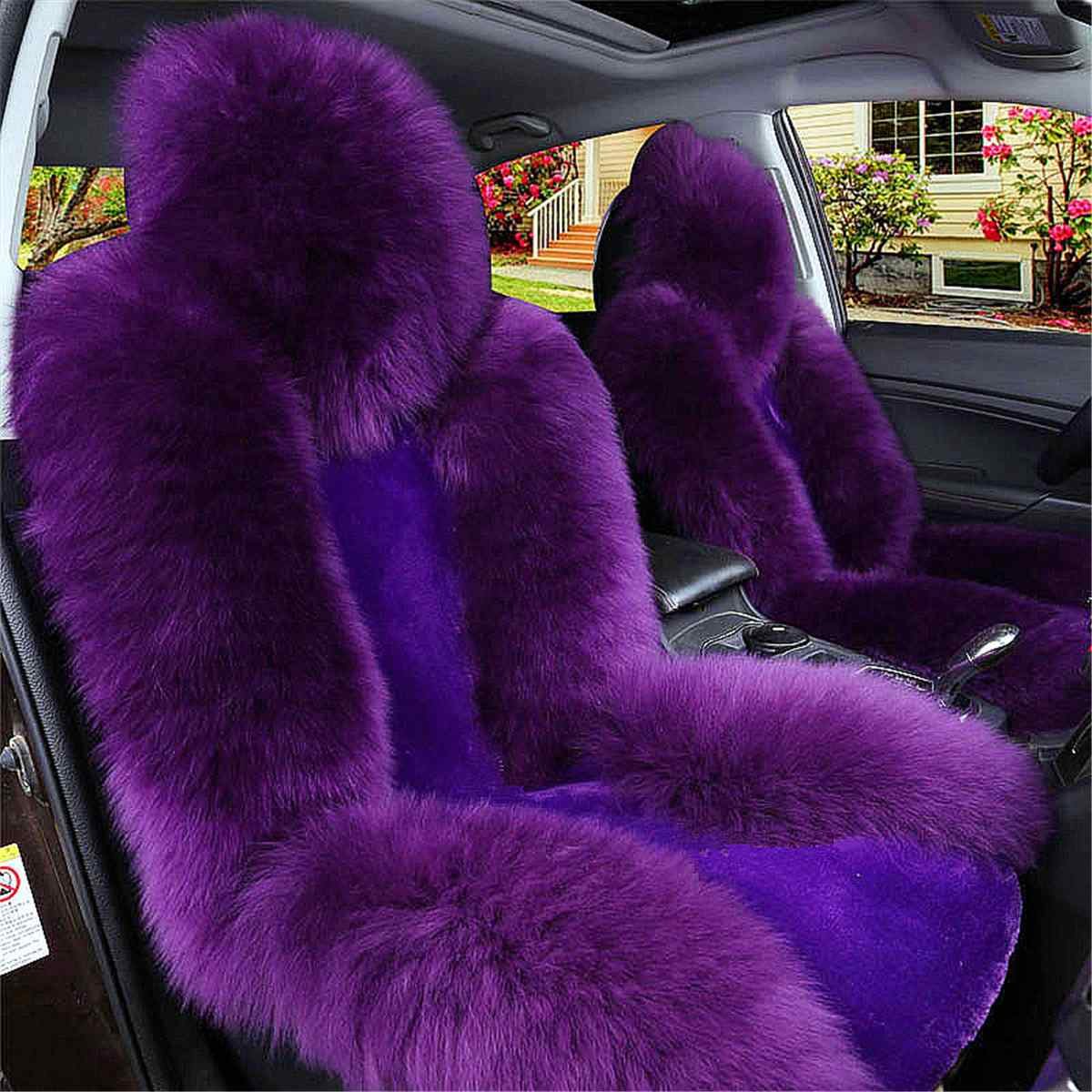 Фиолетовые накидки на сиденья автомобиля