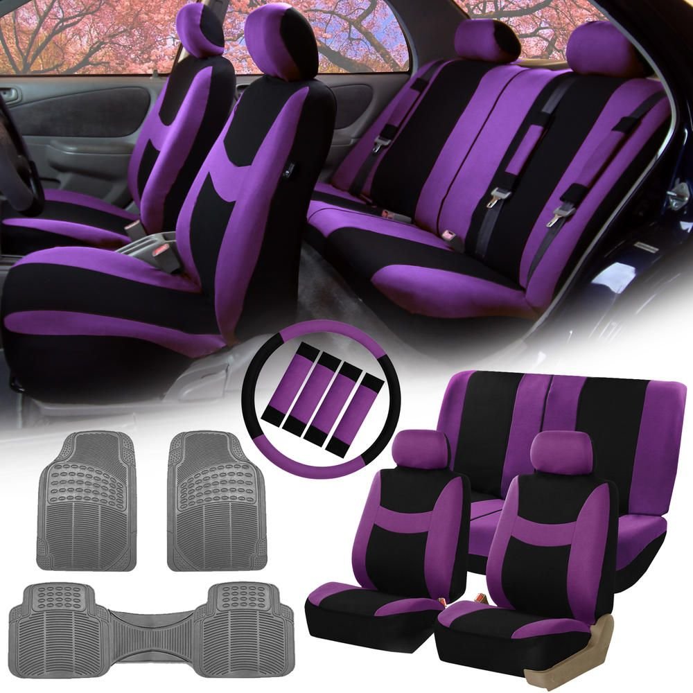 Фиолетовые чехлы в машину