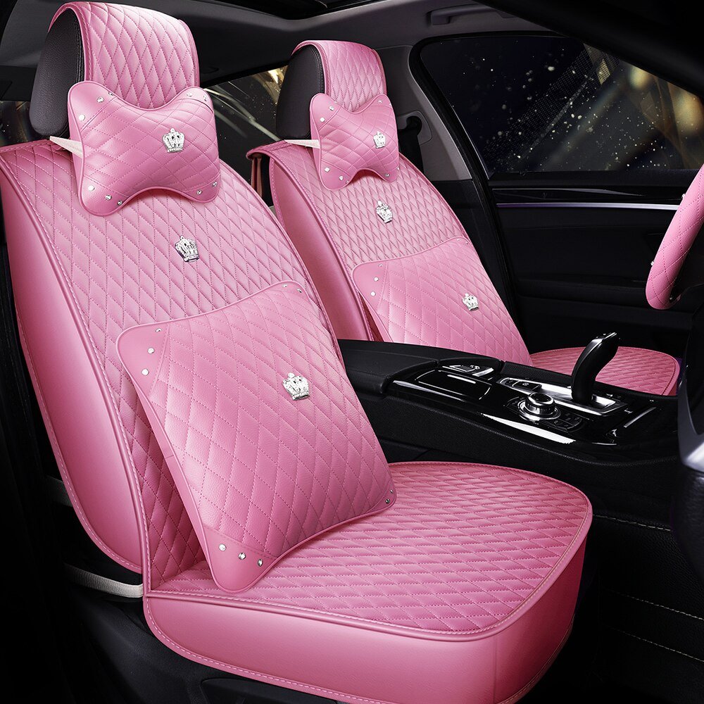 Розовые чехлы в машину