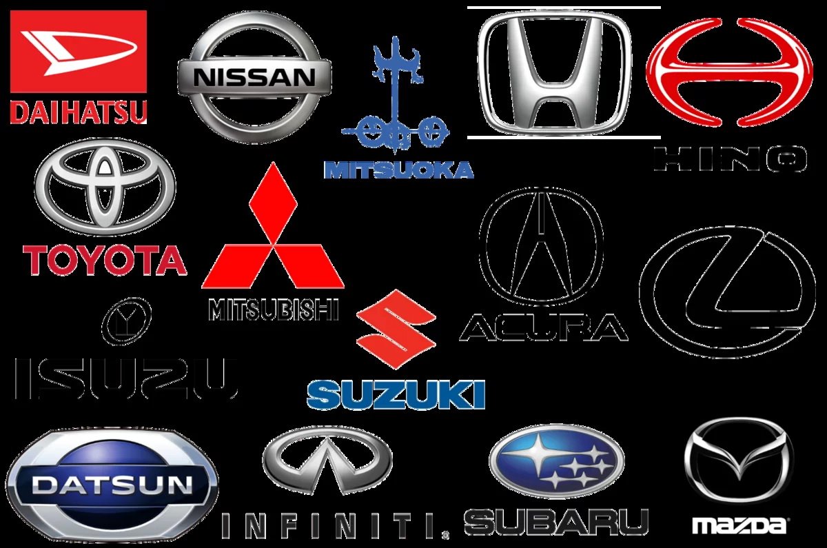 Японские автомобильные эмблемы