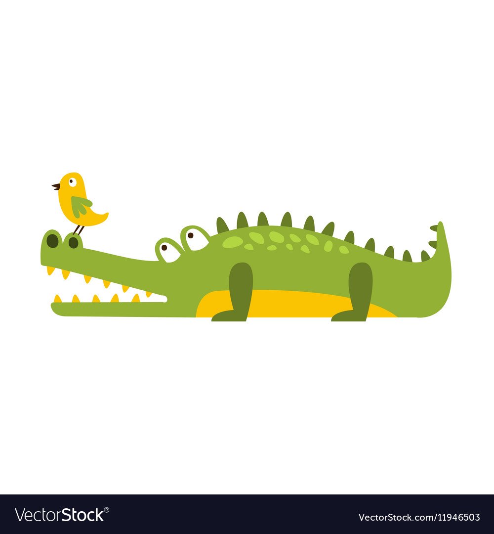 Крокодил иллюстрация плоские