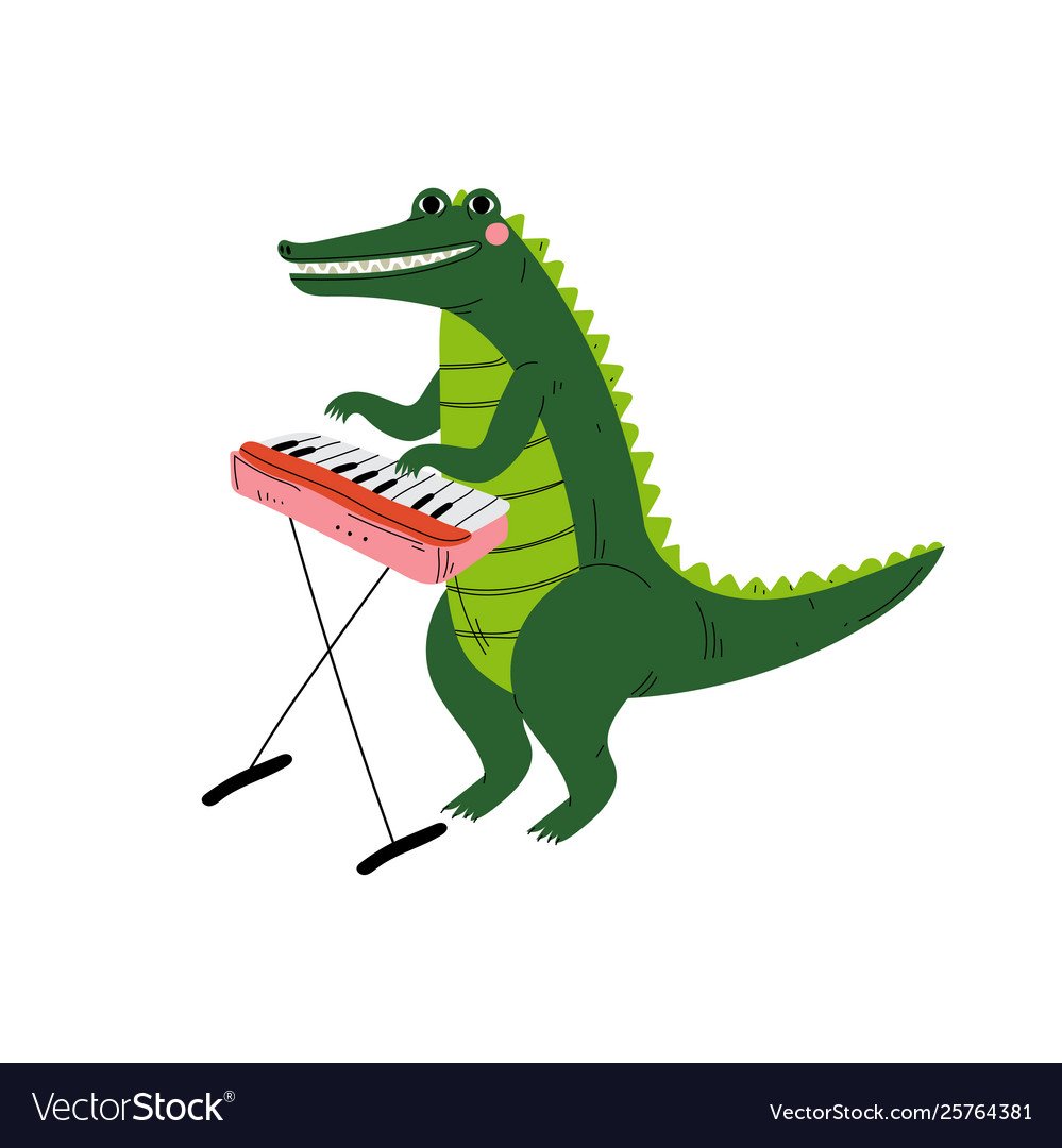 Крокодил и музыкальные инструменты