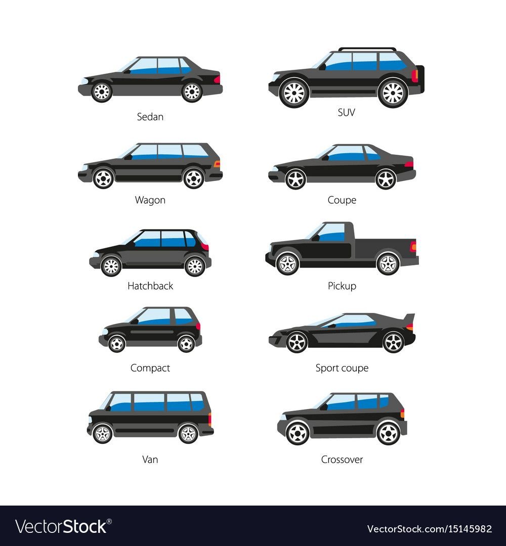 Car Types Set. Vector illustration