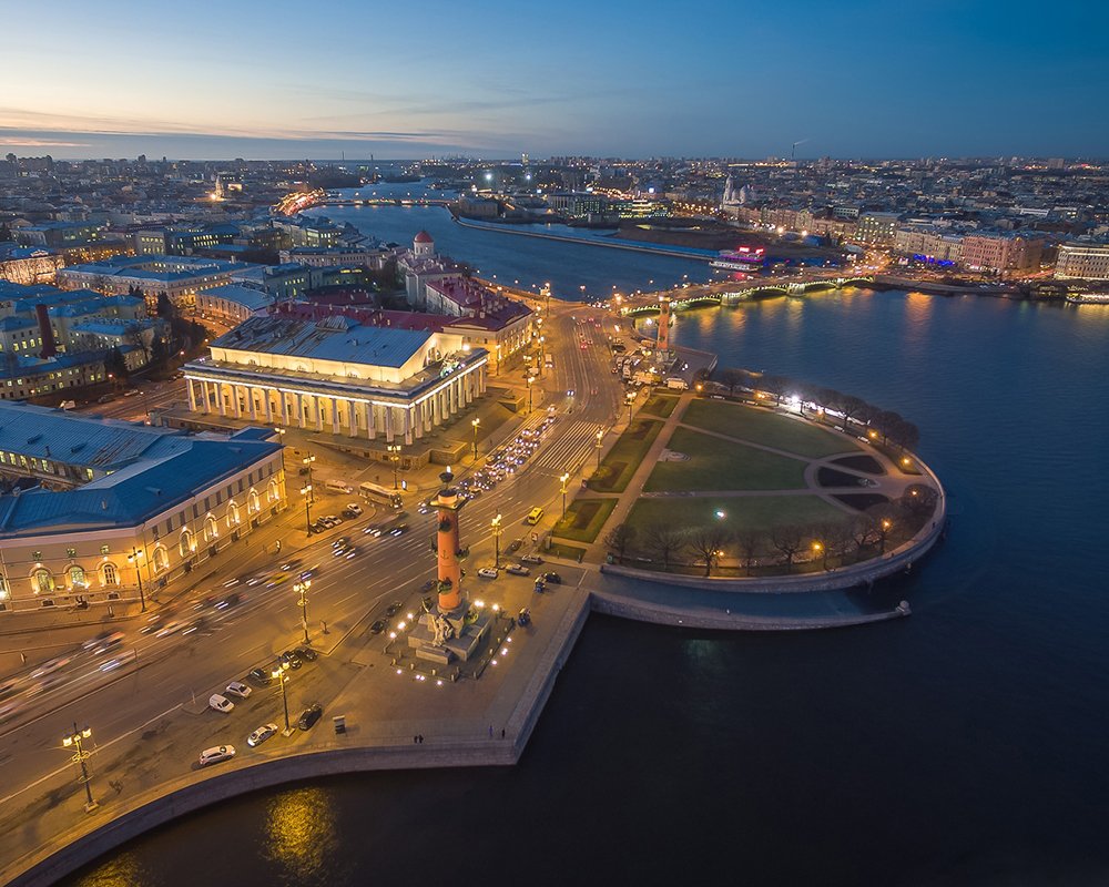 Васильевский остров Санкт-Петербург с высоты птичьего полета