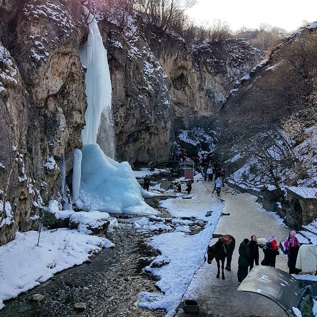 Медовые водопады Кисловодск зима