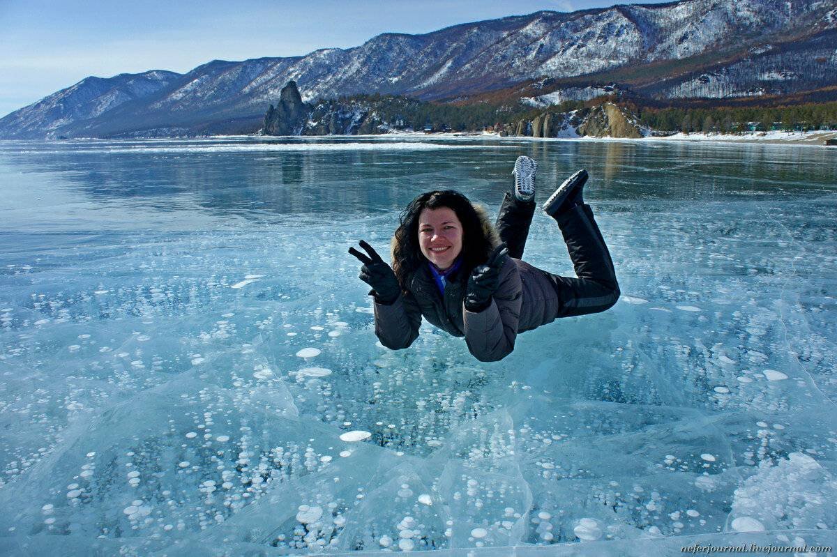 Фотосессия на льду озера