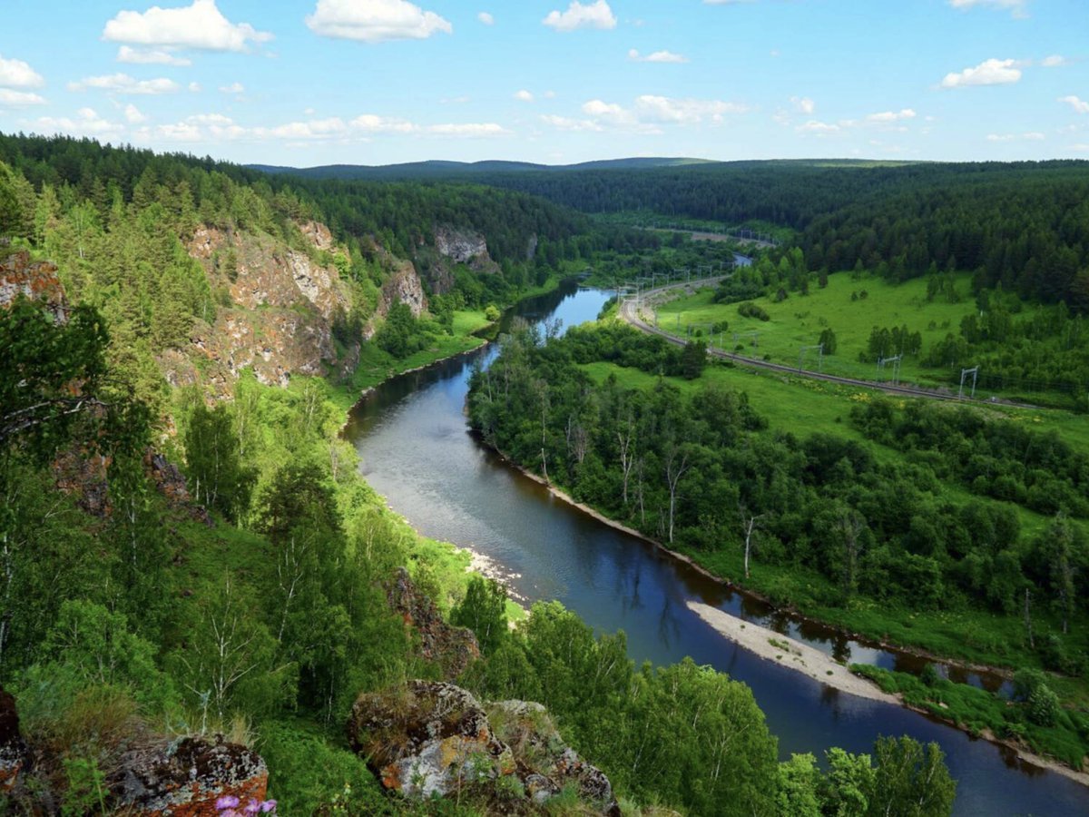 Река Урал в Башкирии