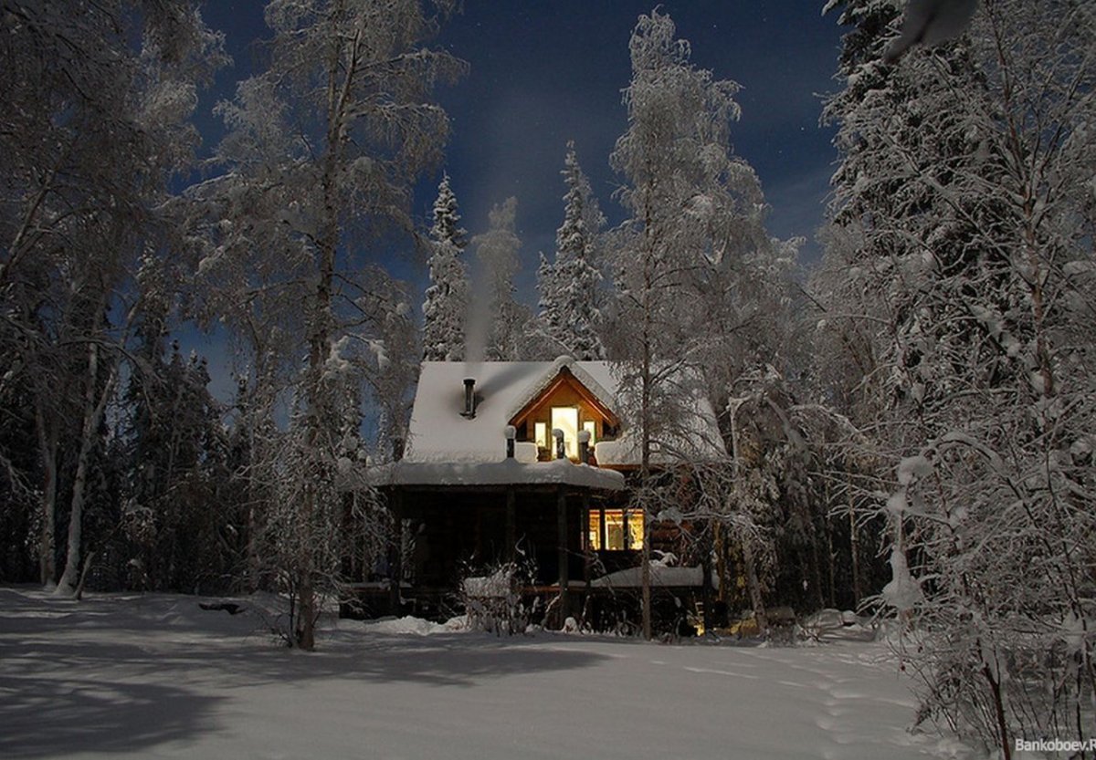 Небольшой зимний домик