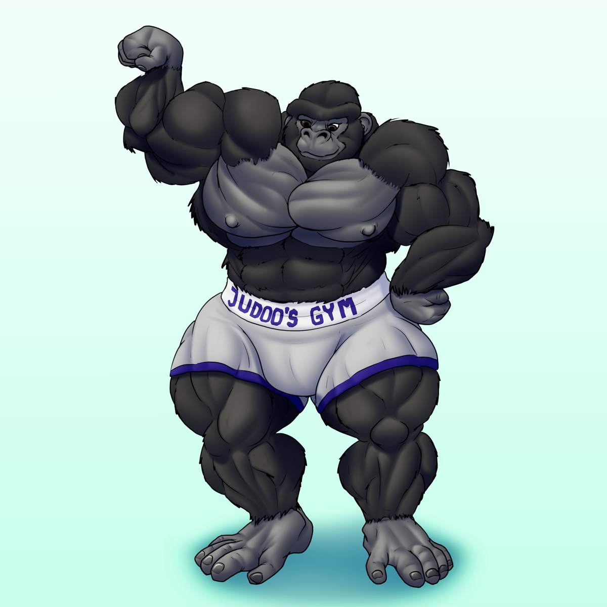 Мускулистая горилла. Накаченная горилла. Горилла мышцы. Горилла мускулы.