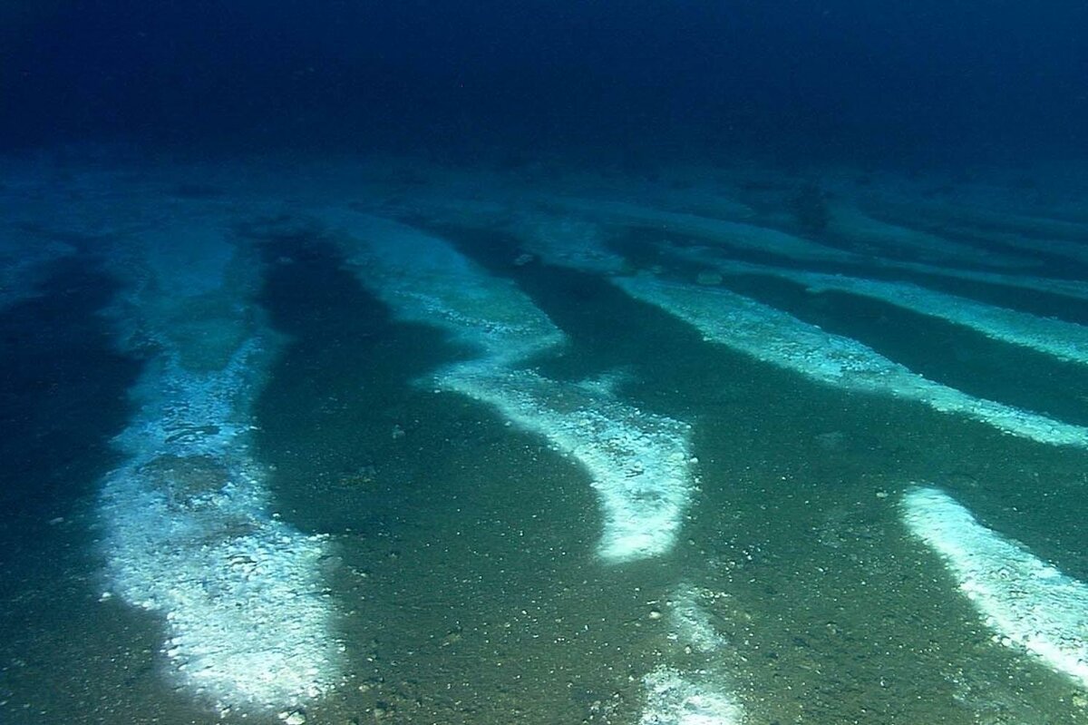 Морской пейзаж под водой