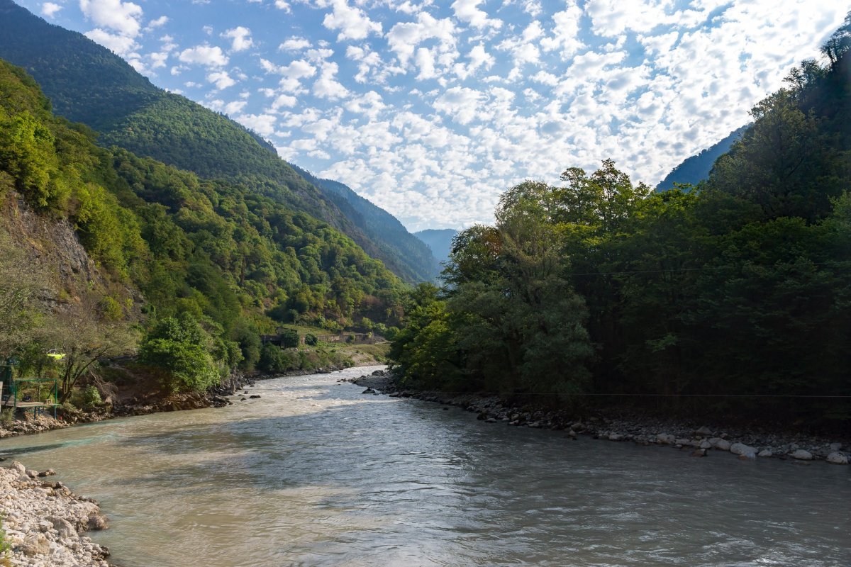 Устье реки Бзыбь Абхазия