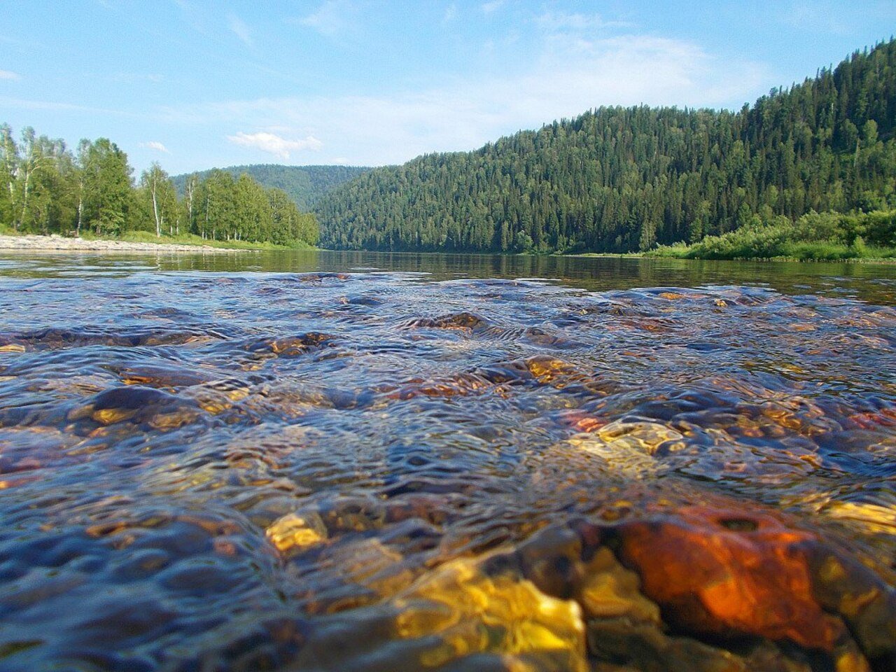 Исток реки Томь Кемеровская