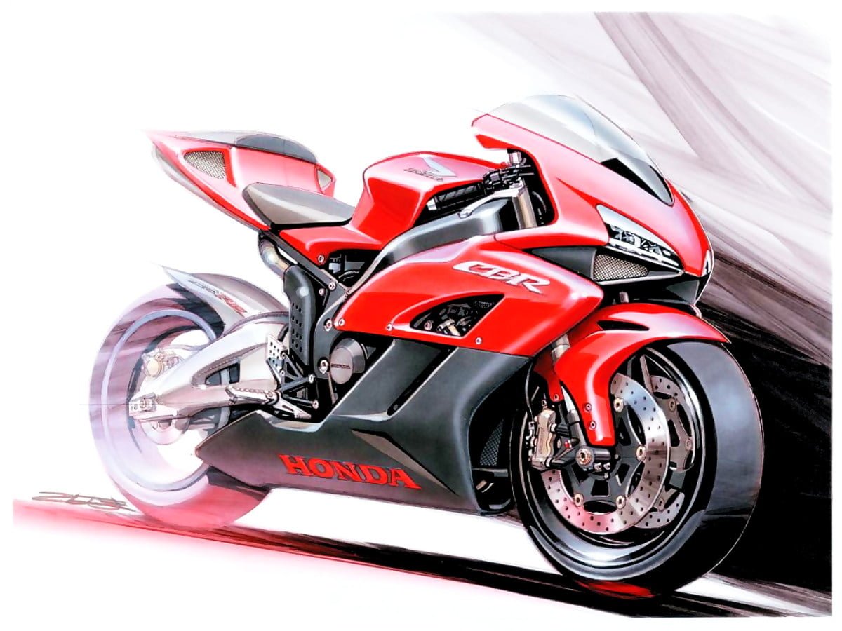 Мотоцикл Хонда CBR 600 рисунок