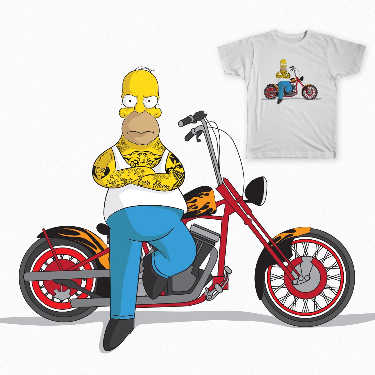 Симпсоны мотоцикл