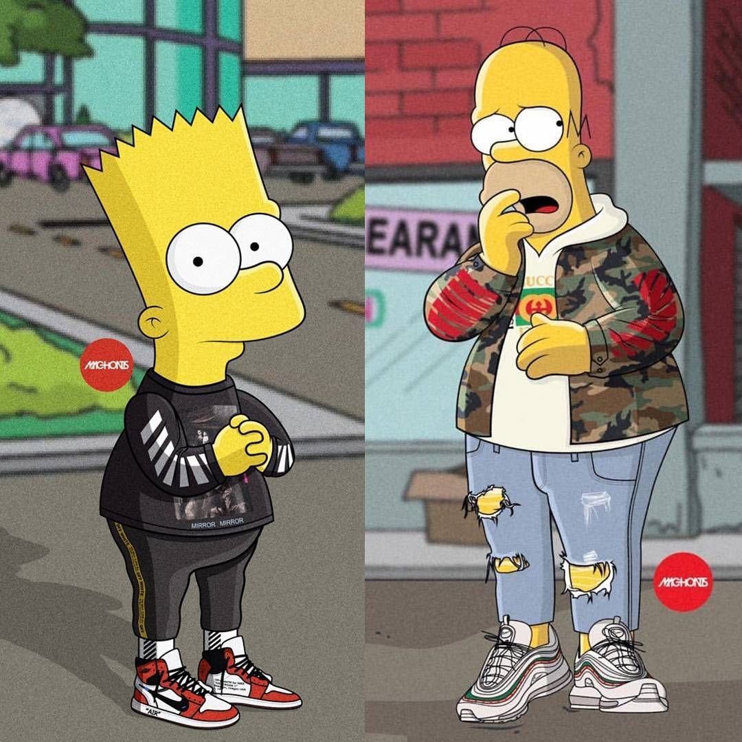 Барт симпсон и его друг