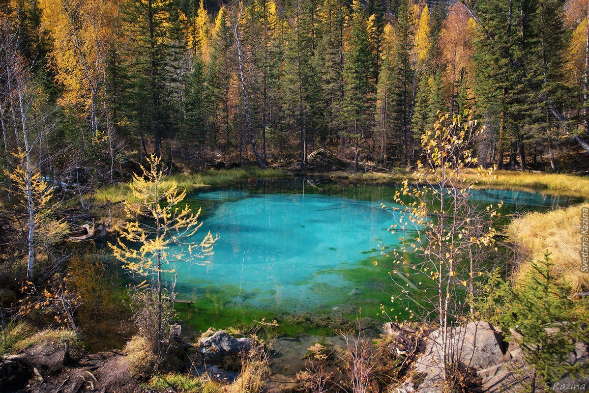 Аскатские голубые озера горный Алтай