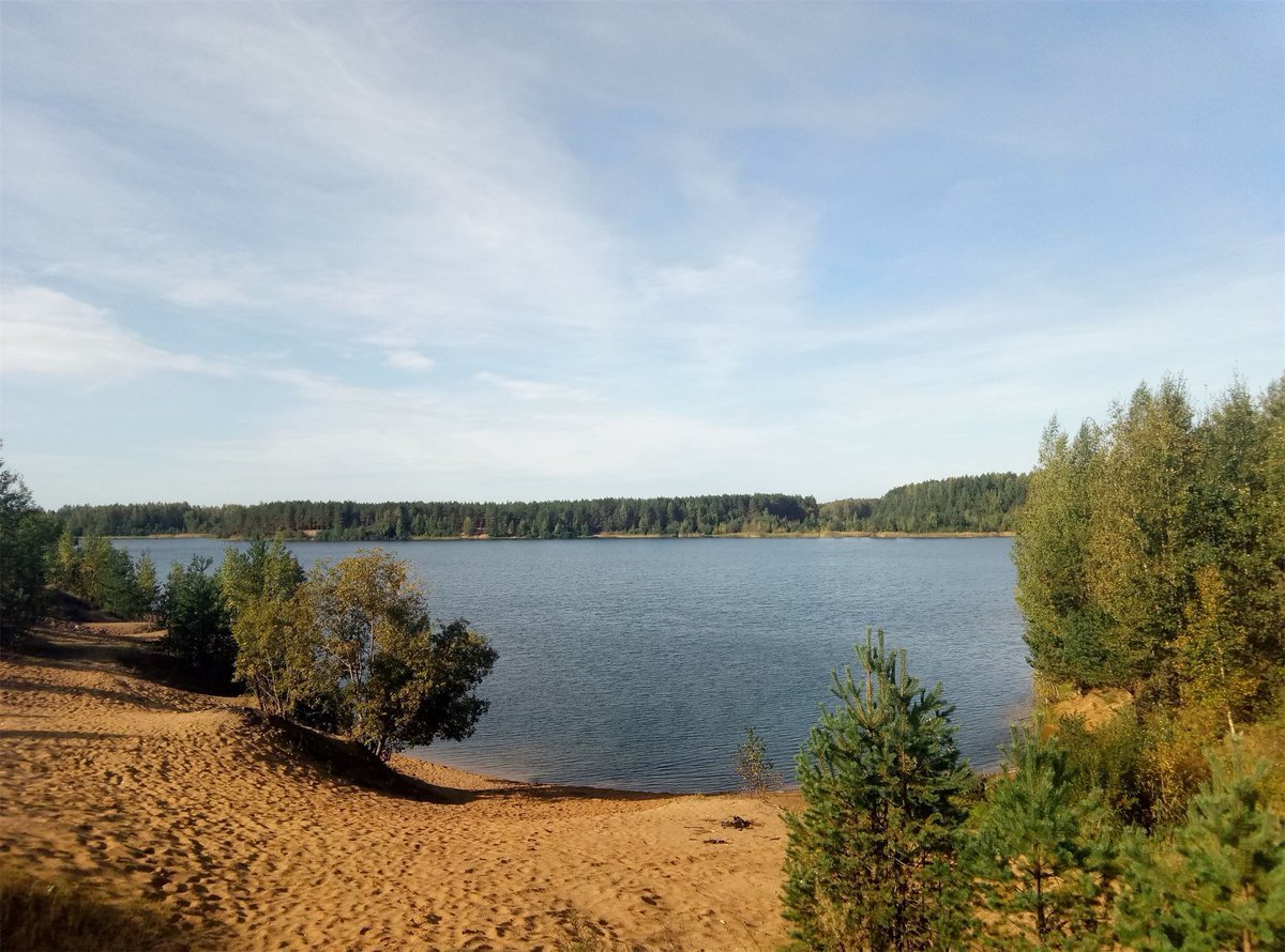 Нестеровское озеро в шапках Тосненский район
