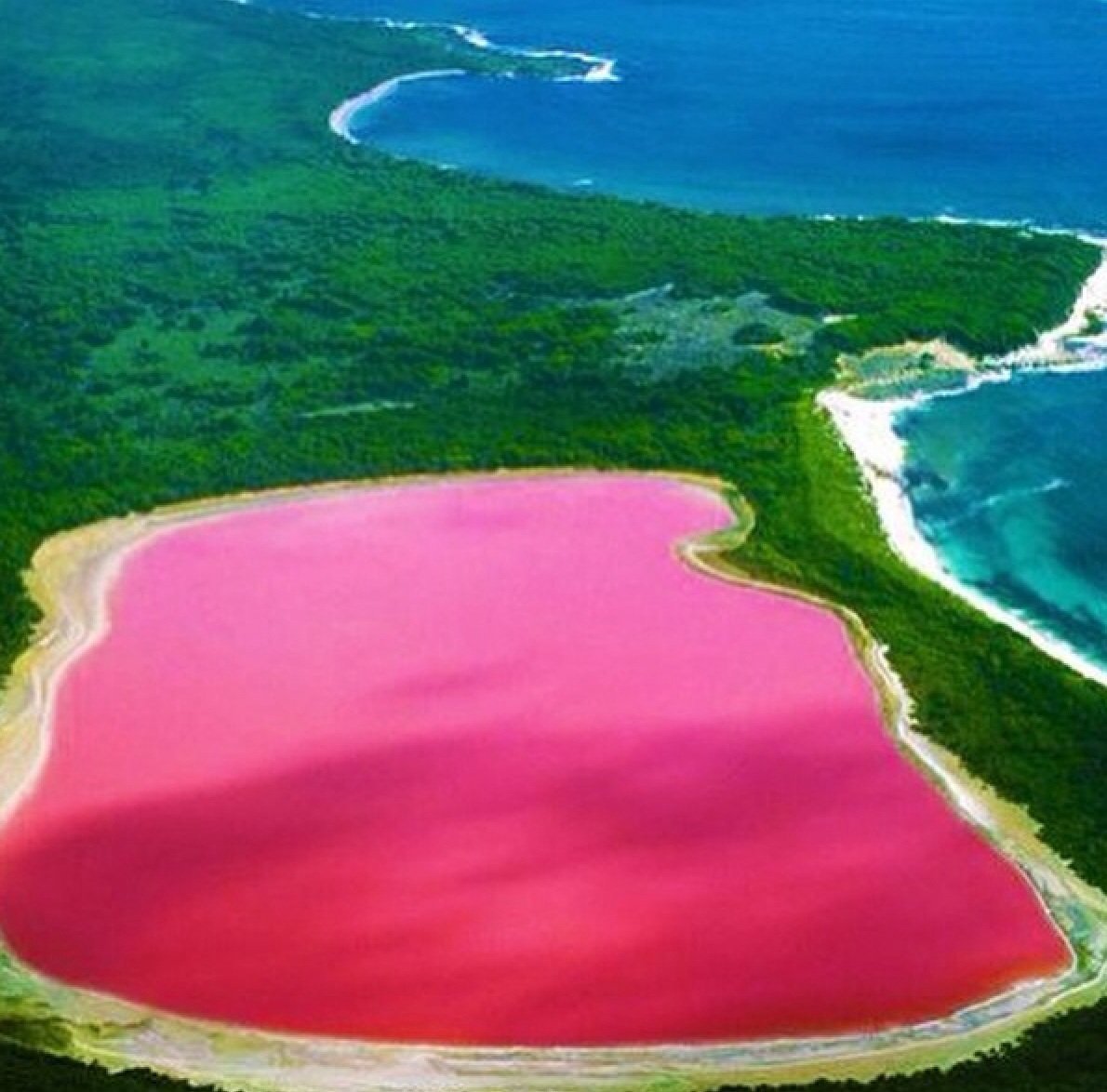Озеро Хиллер (hillier), Австралия