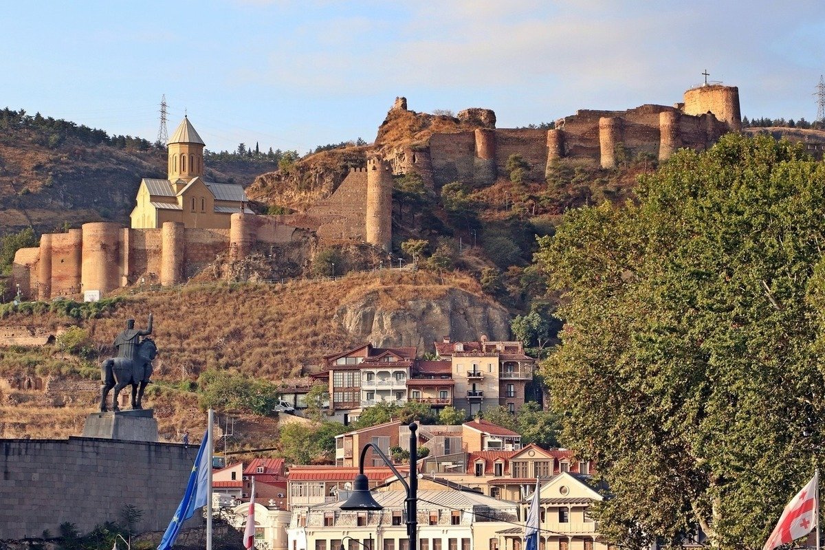 Нарикала крепость в Тбилиси зимой