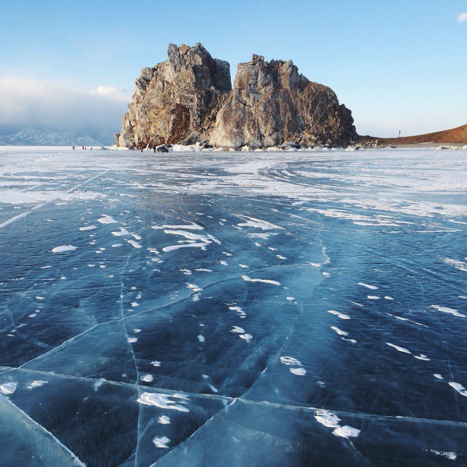 Иркутск озеро Байкал зимой