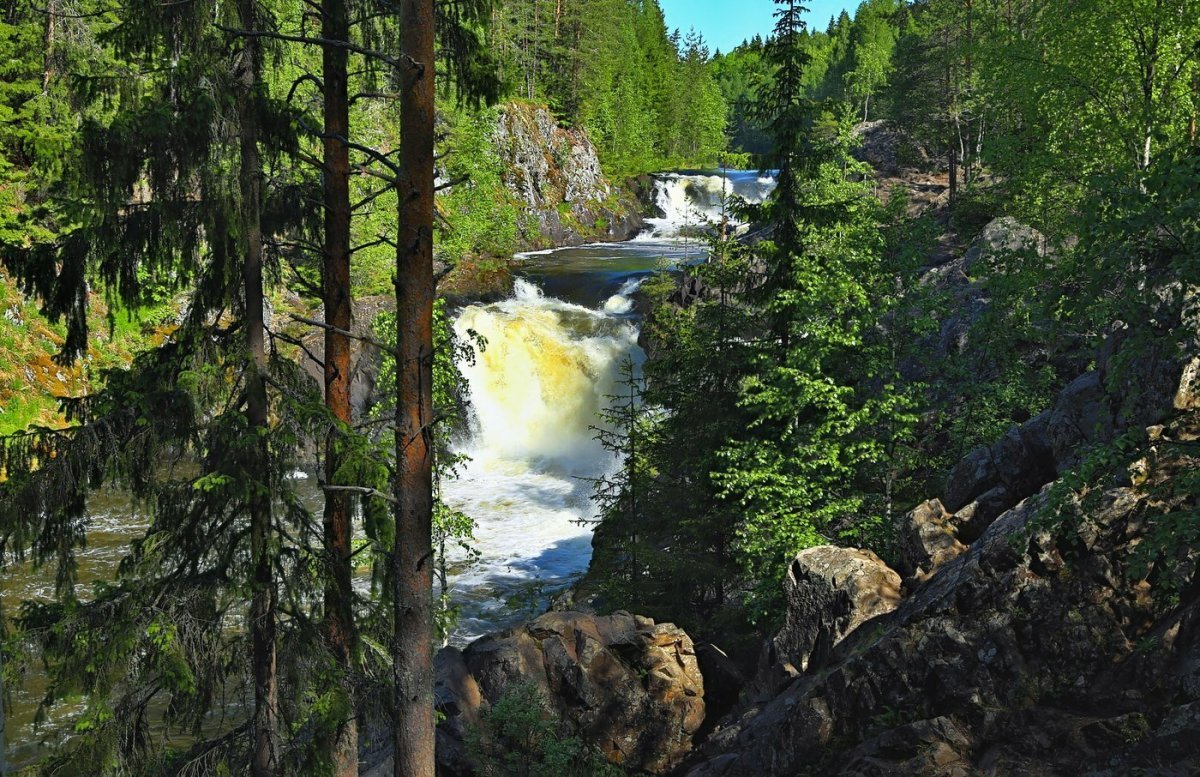 Горный парк Рускеала водопады Ахвенкоски